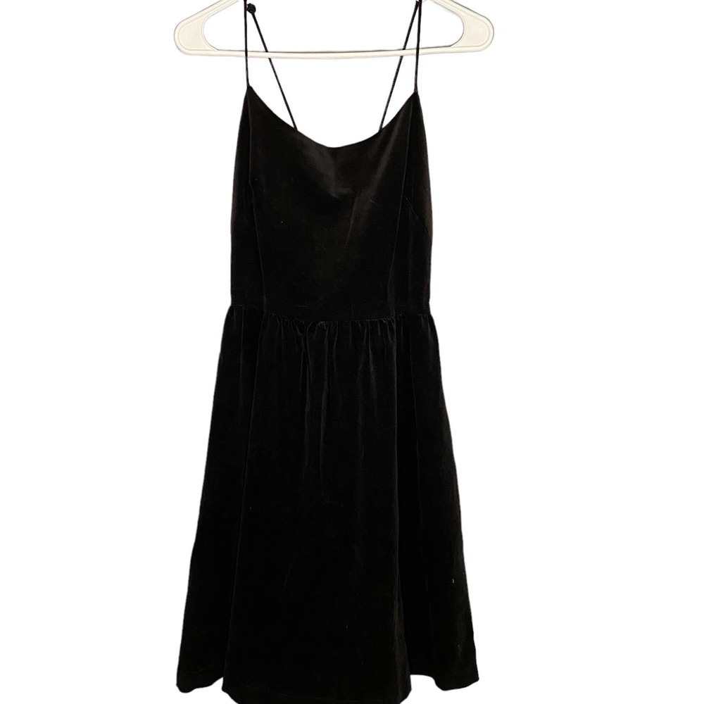 𝅺vintage Lanz Originals Black Velvet Dress Size Small